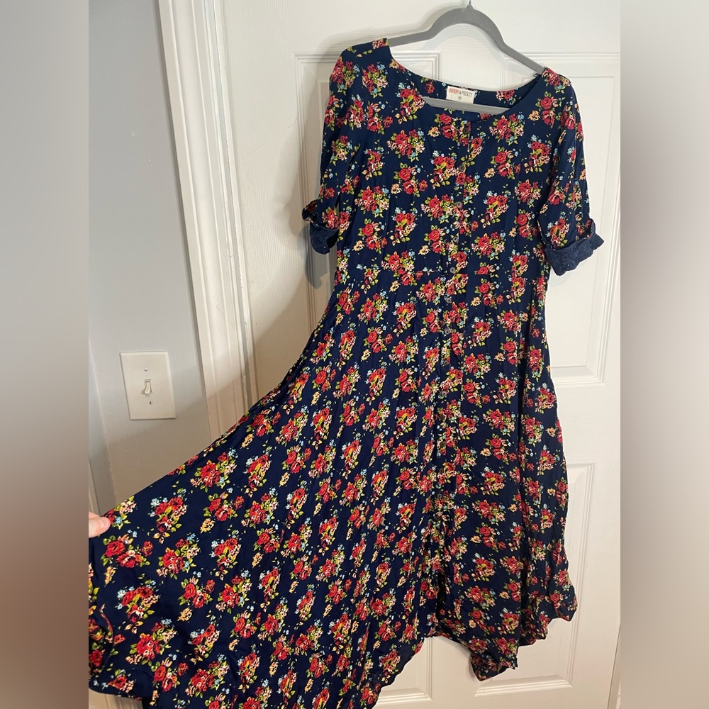 BOMBAY PAISLEY - BOHO ASYMMETRICAL HEM DRESS - Picture 7 of 10